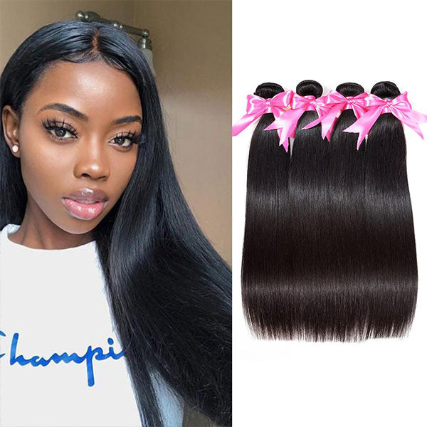 straight human hair bundles 4 bundles