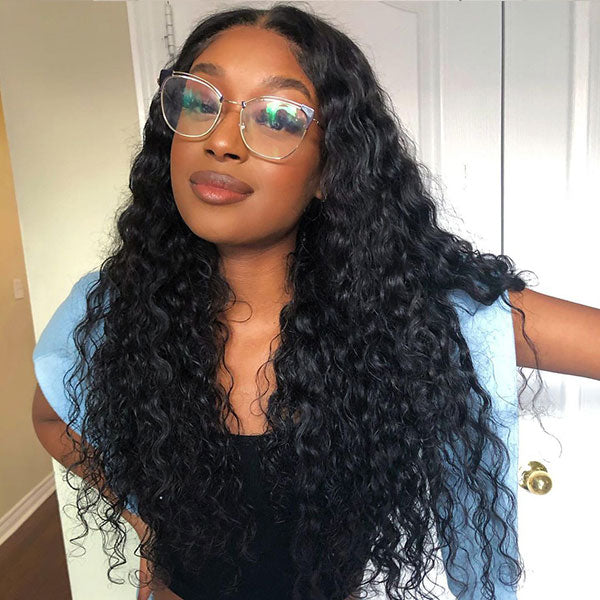 water wave hair human hair wigs for sale