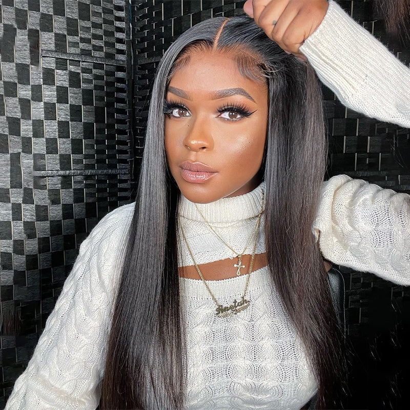ReshineHair Pre Cut HD Lace Wig Wear Go Glueless Wig 13x4 Lace Wig 180% Density - reshine
