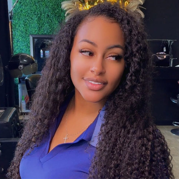 [Clearance Sale] Deep Curly Glueless Wear Go Wigs V Part Wigs For Women Friendly For Beginner