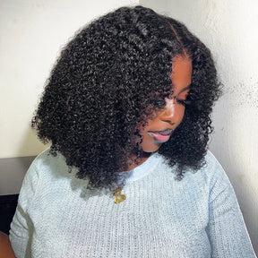 [Clearance Sale] 250% Density Bleached Knots Afro Curly Wear Go Glueless Wigs Pre-cut 7x5 HD Lace Ready To Go Wigs Natural Hairline