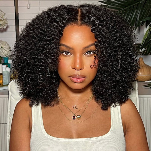 [Clearance Sale]4x6 Lace Pre-cut Glueless Wear Go Wigs Kinky Curly Hair Wigs HD Lace Closure Wig
