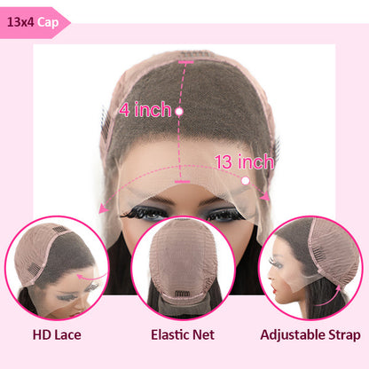 【BOGO】Reshine Hair Deep Wave Brazilian Curly Hair 13x4 Lace Front Human Hair Wigs For Black Woman Natural Color - reshine