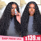 [24Hrs Fast Shipping] Water Curly Hair Wear And Go Wigs 180% Density Glueless HD Lace Ready To Wear Wigs