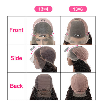 Reshine Bleached Knots Deep Curly Wigs 13x4 13x6 HD Lace Front Human Hair Wigs - reshine