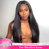 Reshine Bleached Knots Straight Human Hair 13x4 13x6 Lace Front Wigs For Women - reshine