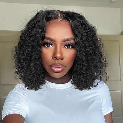 Bleached Knots Afro Curly Hair HD Lace Closure Wigs 4x4 5x5 Lace Wigs For Women - reshine