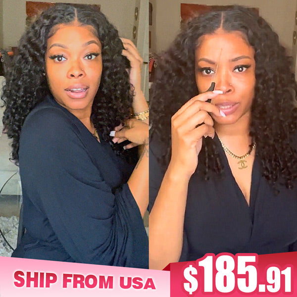 [24Hrs Fast Shipping] Short Bob Deep Wave Glueless Wear Go Wigs 4x6 Pre-cut HD Lace Closure Wigs