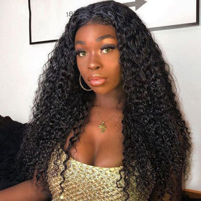[4x4 5x5 HD Lace Wig] Pre-Bleached Knots Brazilian Water Curly Hair HD Lace Closure Wigs Water Wave Human Hair Wigs For Black Women - reshine