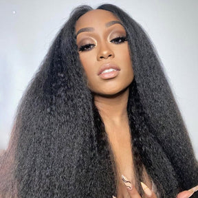 Reshine Hair V Part Wig Human Hair Wigs For Black Women Kinky Straight Half Wig