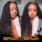 Queenleora Same Water Curly Hair Wear And Go Wigs 180% Density Glueless HD Lace Ready To Wear Wigs