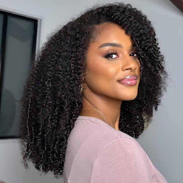 [Clearance Sale]4x6 Lace Pre-cut Glueless Wear Go Wigs Kinky Curly Hair Wigs HD Lace Closure Wig