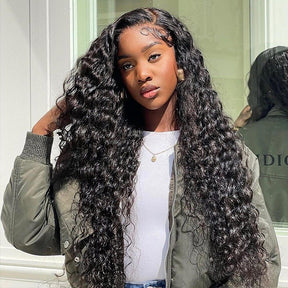 [Clearance Sale] Queenleora Same Water Curly Hair Wear And Go Wigs 180% Density Glueless 7x5 Transparent Lace Ready To Wear Wigs - reshine