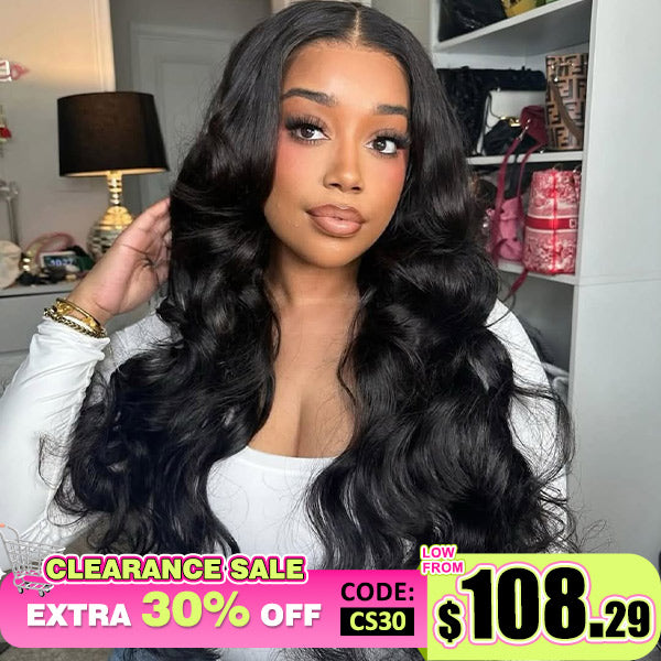 [Clearance Sale] Bleached Knots Body Wave Wear Go Glueless Human Hair Wigs 9x6 Pre-cut HD Lace Wig - reshine