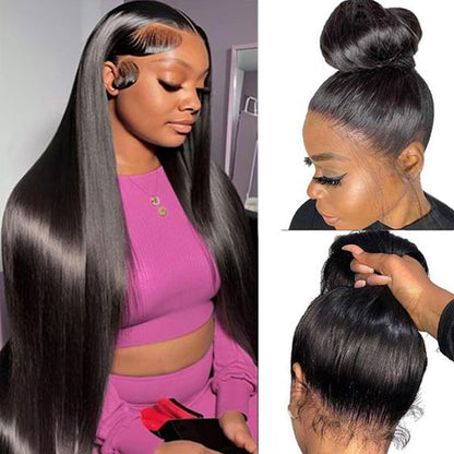 Bleached Knots Straight Glueless Human Hair Wigs 360 Fit Wear Go Wigs With Invisi Drawstring - reshine