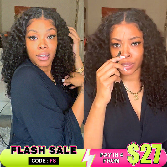 [Flash Sale] Short Bob Deep Curly Glueless Wear Go Wigs 4x6 HD Lace Closure Wigs For Women - reshine