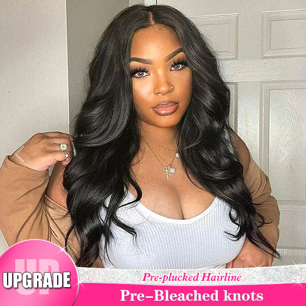 Bleached Knots Body Wave HD Lace Closure Wig 100% Virgin Human Hair Wigs - reshine