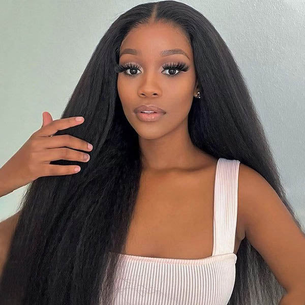 13*6 Kinky Curly Lace Front Wigs With Baby Hair Pre Plucked Light Bleached  Knots - Wiggins Hair
