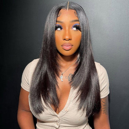 Layered Cut Straight Lace Wig Pre Cut 9x6 7x5 HD Lace Wear Go Glueless Wigs For Black Women - reshine