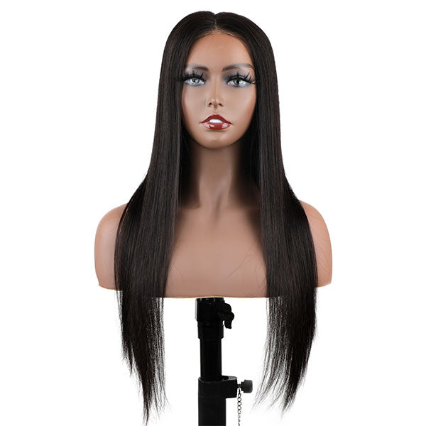 Lace Cut Wear Go Human Hair Wigs Glueless Straight Lace Closure Wigs 3D Dome Cap - reshine