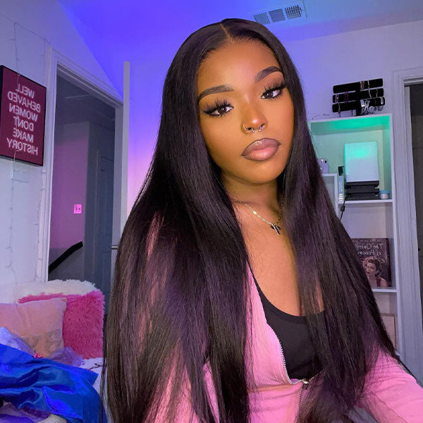 [Valentine's day] Lace Pre-cut Glueless Wear Go Wigs Straight Hair 4x6 HD Lace Wigs 180% Density - reshine