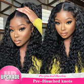 Reshine Bleached Knots Deep Wave Human Hair HD Lace Closure Wig Deep Curly Hair Wigs For Black Women - reshine
