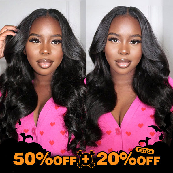 Invisible HD Lace Body Wave Glueless Human Hair Wig Lace Pre Cut Wear And Go Wigs