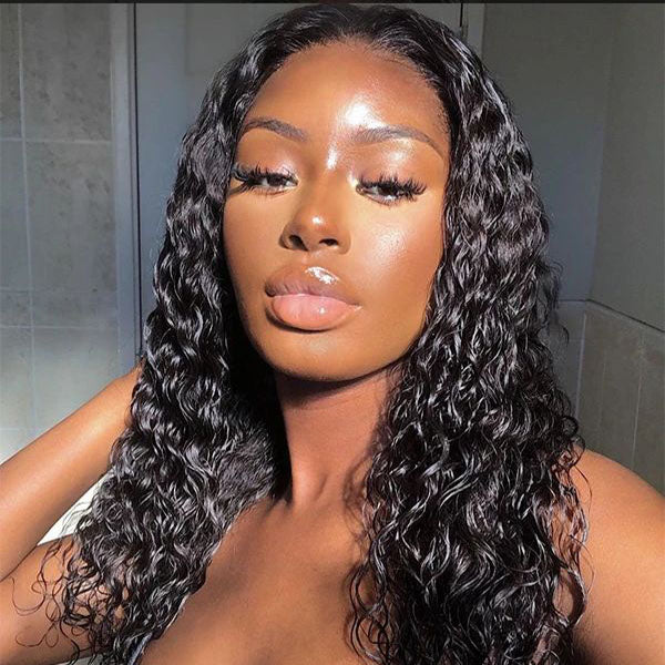 Reshine Hair Bleached Knots Deep Wave Human Hair 4x4 5x5 HD Lace Closure Wig Deep Curly Hair For Black Women - reshine