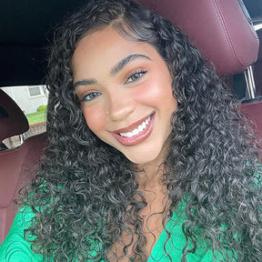 [Clearance Sale]Bleached Knots Water Wave Curly Hair Wigs 13x6 Transparent Lace Frontal Wig - reshine