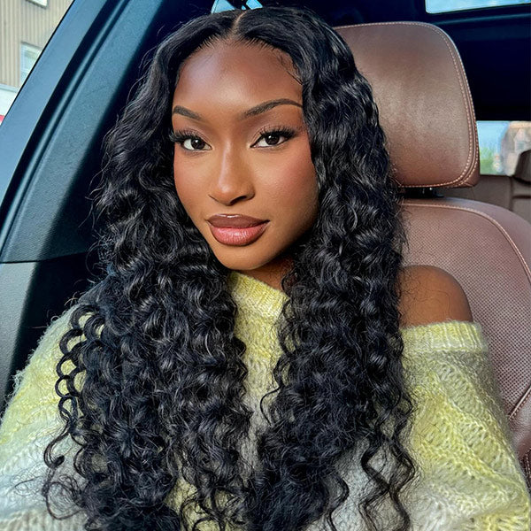 Reshine Pre Bleached Knots Loose Deep Wave 13x4 13x6 HD Lace Front Human Hair Wigs - reshine