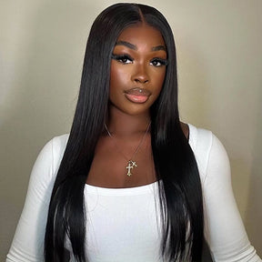 Reshine Bleached Knots Wear Go Wigs Straight Human Hair 7x5 HD Lace Wigs 180% Density Glueless Wigs - reshine