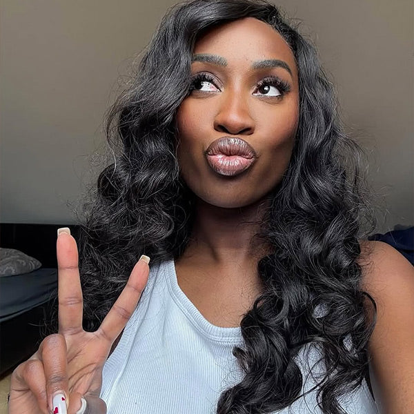[Clearance Sale]Bleached Knot Loose Wave Wear Go Guleless Wigs Pre-cut 7x5  HD Lace Wig Natural Hairline - reshine