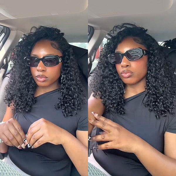 Summer Hair Water Wave Bob Bleached Knots Lace Front Wigs 13x6 Transparent Lace Wig Virgin Human Hair Wigs - reshine