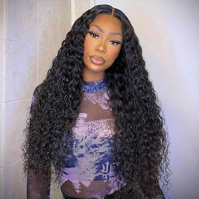 Reshine Bleached Knots Deep Curly Wigs 13x4 13x6 HD Lace Front Human Hair Wigs - reshine
