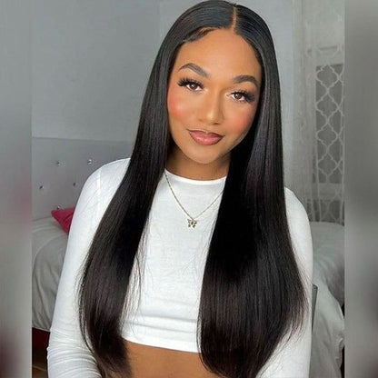[5x5 HD Lace Wig] Reshine Bleached Knots Hair Lace Closure Wig Straight Natural Black Human Hair Wigs For Black Women - reshine