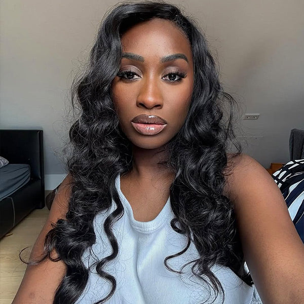 [Clearance Sale]Bleached Knot Loose Wave Wear Go Guleless Wigs Pre-cut 7x5  HD Lace Wig Natural Hairline - reshine
