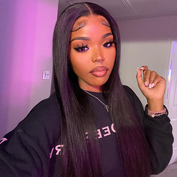 Reshine Hair Drawstring Style Staight V Part Wig 100%Human Hair Cheap Wigs Glueless Half Wig - reshine