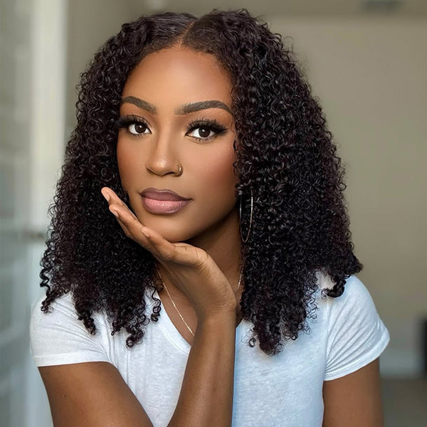 [Clearance Sale] 250% Density Bleached Knots Afro Curly Wear Go Glueless Wigs Pre-cut 7x5 HD Lace Ready To Go Wigs Natural Hairline