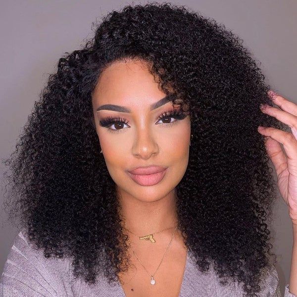 afro curly bleached knots wear go wigs