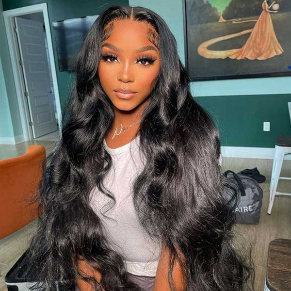 Reshine Bleached Knots Body Wave 13x6 13x4 HD Lace Front Human Hair Wigs - reshine