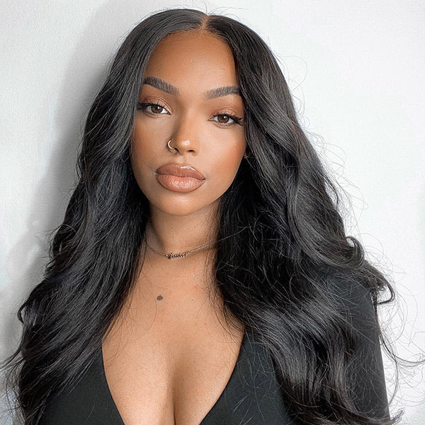 [24Hrs Fast Shipping] Body Wave Pre-cut Transparent Lace Wear Go Glueless Wigs 4x6 Lace Human Hair Wigs - reshine