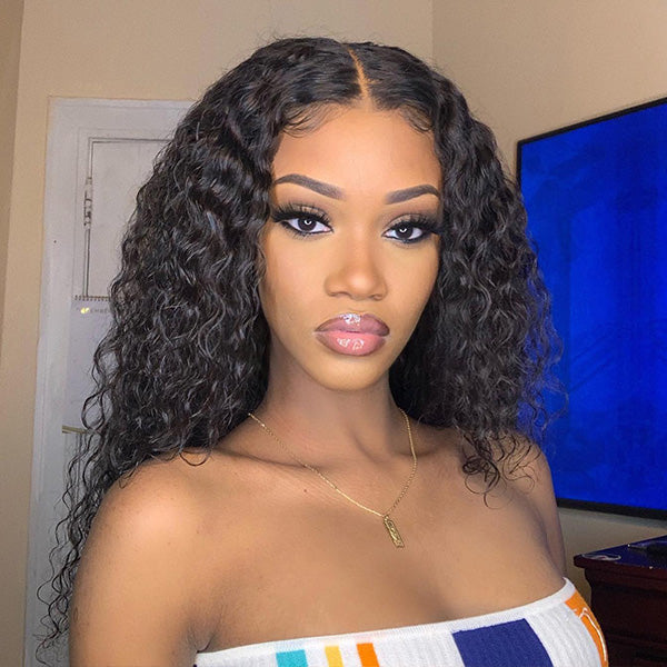 [BOGO]Bleached Knots 6X9 Deep Wave Pre-cut Lace 100% Human hair Glueless Wear Go Wig - reshine