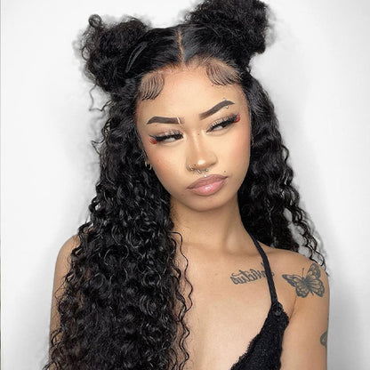 [Clearence Sale] 4X6 Kinky Curly Pre cut HD Lace Curly Style Human hair Glueless Wear Go Wigs - reshine