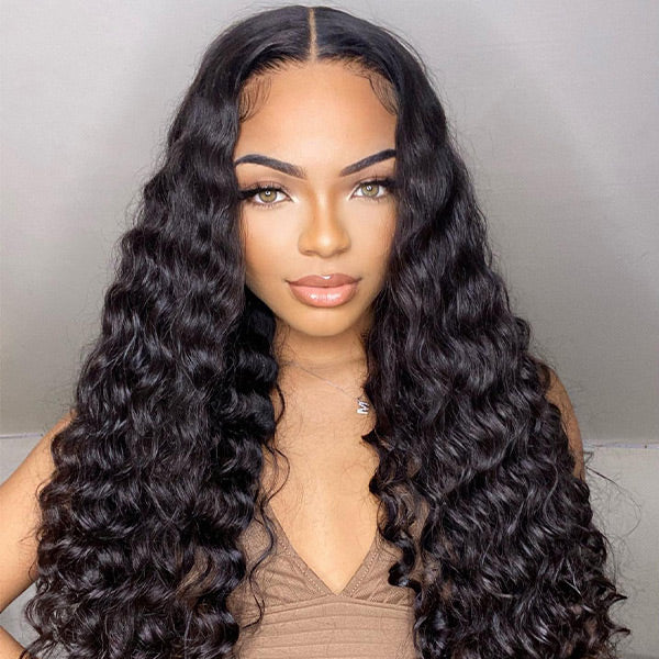 [Clearence Sale] 4X6 HD Lace Pre-cut Loose Deep Wave Glueless Wear Go Wigs - reshine