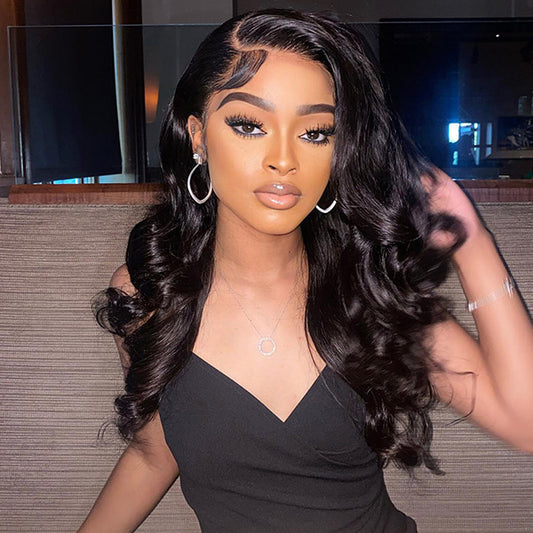 [Clearence Sale] 4X6 Ocean Wave Pre-Cut HD Lace Wear and Go Glueless Wig.Mini konts Real human hair wigs - reshine