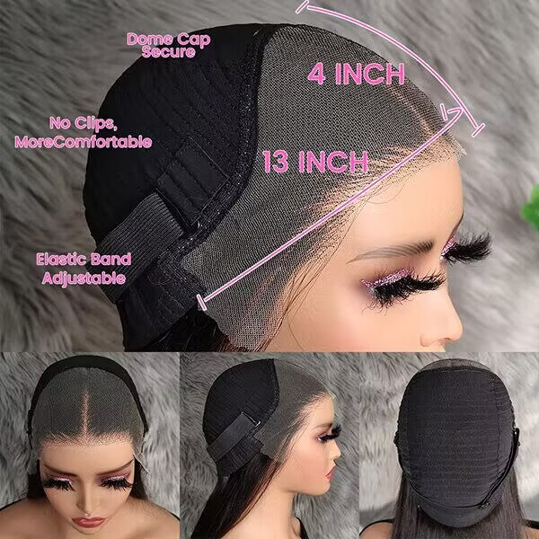 [Wear Go Wig] Kinky Straight Hair Glueless Ready To Wear Wigs For Black Women 13x4 Hd Lace Wigs - reshine