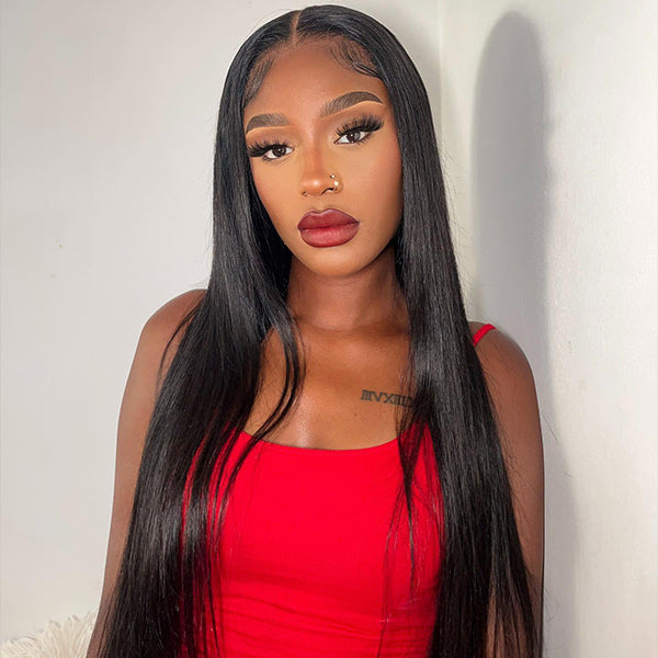 [Clearence Sale] 4X6 HD Lace Pre-cut-Straight invisible lace Glueless Wear Go Wigs - reshine