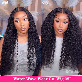 BOGO Deal Water Wave Hair Wear Go Glueless Wigs 180% Density 4x4 Lace Ready To Wear Wigs