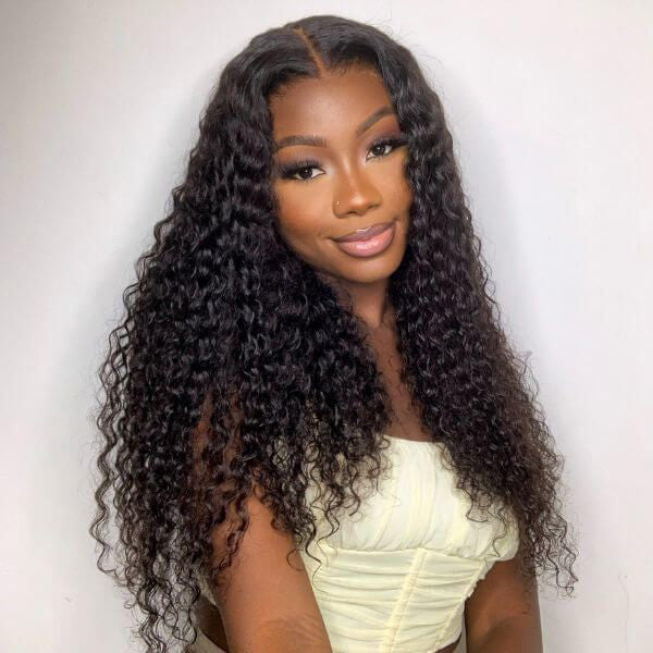 【BOGO] Reshine Water Wave Human Hair Wigs 4x4 Lace Front Wigs 180% Density Curly Wave Wigs