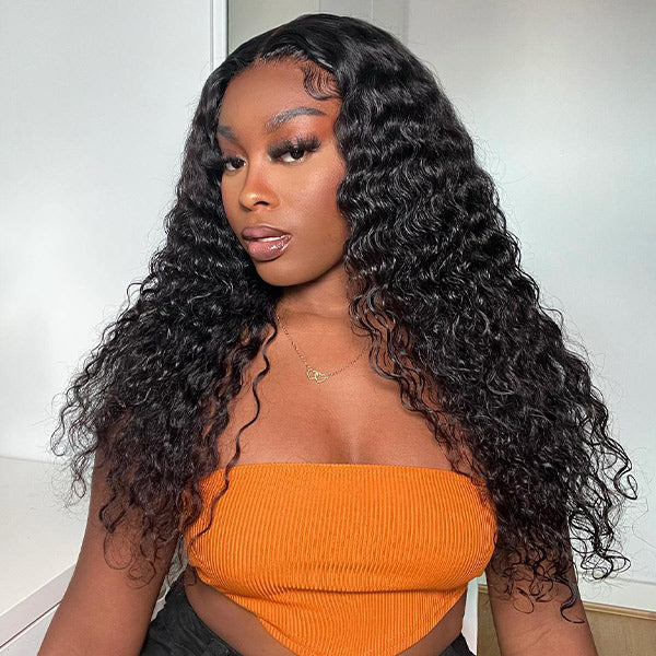 【BOGO] Reshine Water Wave Human Hair Wigs 13x4 Lace Front Wigs 180% Density Curly Wave Wigs - reshine